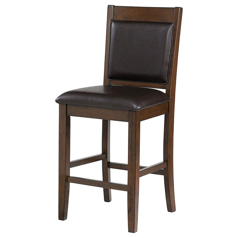 Dewey Upholstered Counter Chair Walnut (Set of 2) by Unique Piece Furniture