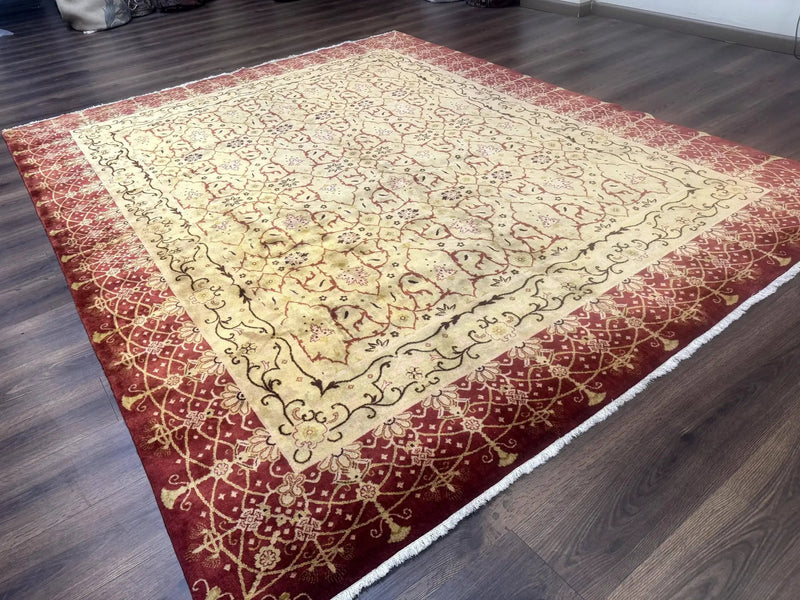 Pak Persian Rug 8x10, Allover Pattern, Gold-Tan, Fine 200 KPSI by Jewel Rugs