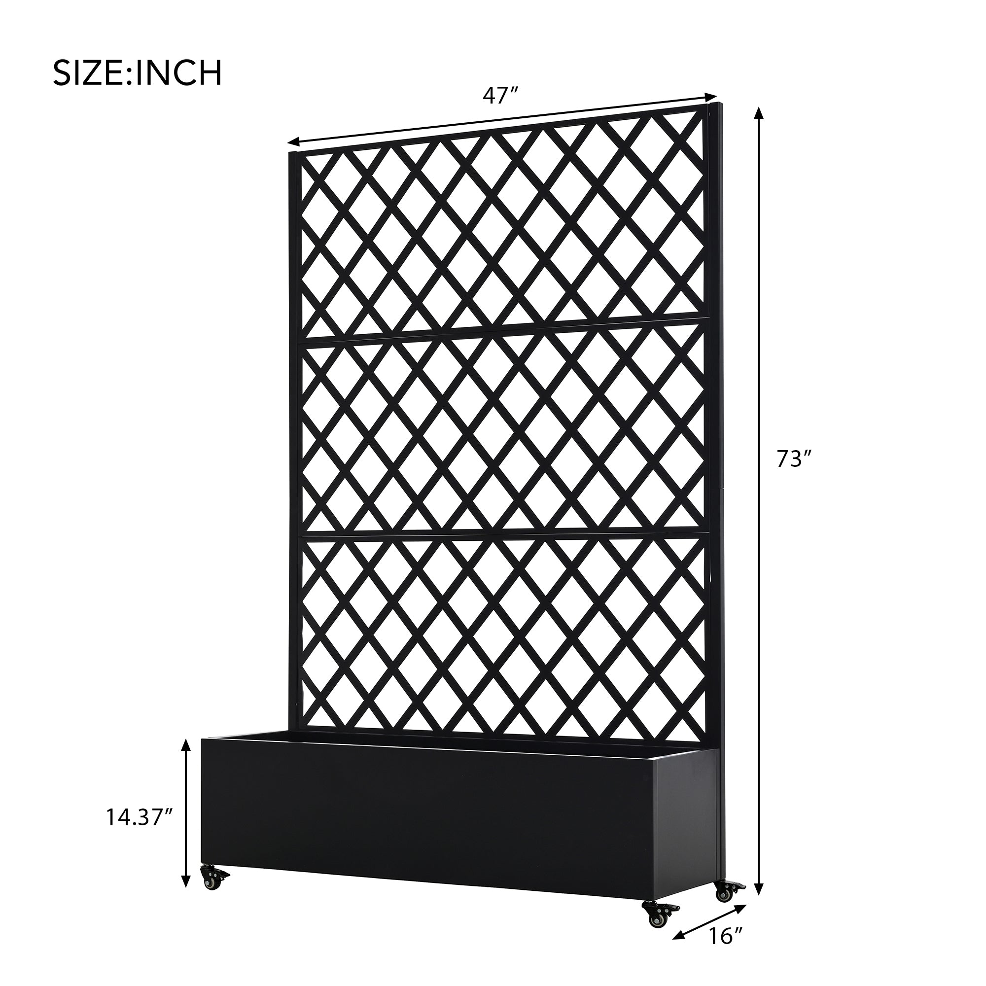 Metal Raised Garden Bed with Wheels and Trellis by HouseOfZazla
