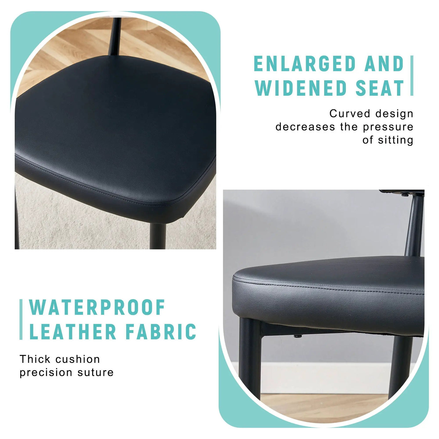 Minimalist Ergonomic Dining Chair With Curved Backres (Set of 4) by HouseOfZazla