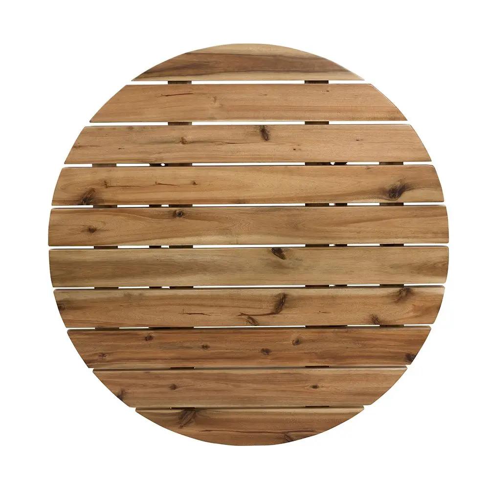 Round Dining Table, Solid Wood - Natural Wood / Brown by Unique Piece Furniture
