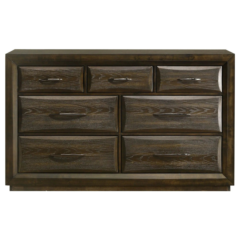 Atlas 7-drawer Bedroom Dresser Cabinet Dark Oak by Unique Piece Furniture