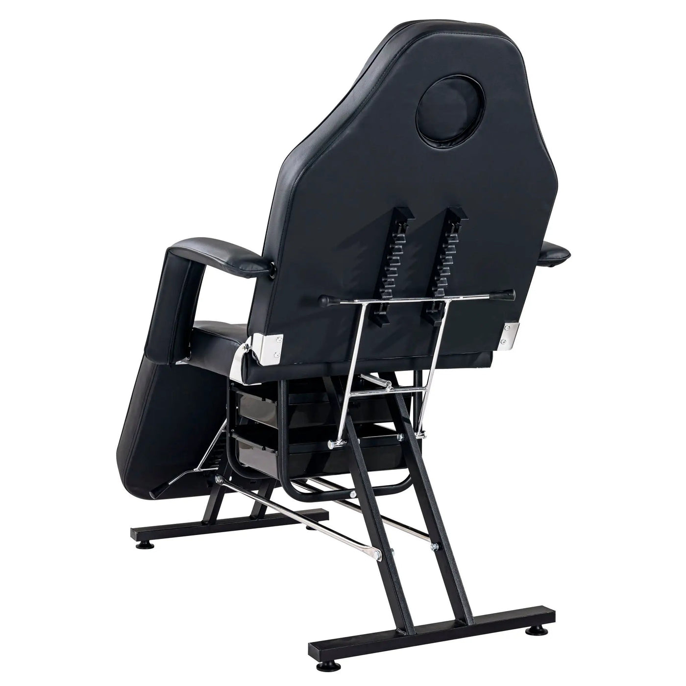 72.8" Massage Salon Tattoo Chair With Two Trays Esthetician Bed With Hydraulic Stool, Multi-Purpose 3-Section Facial Bed Table, Adjustable Beauty Barber Spa Beauty Equipment by HouseOfZazla