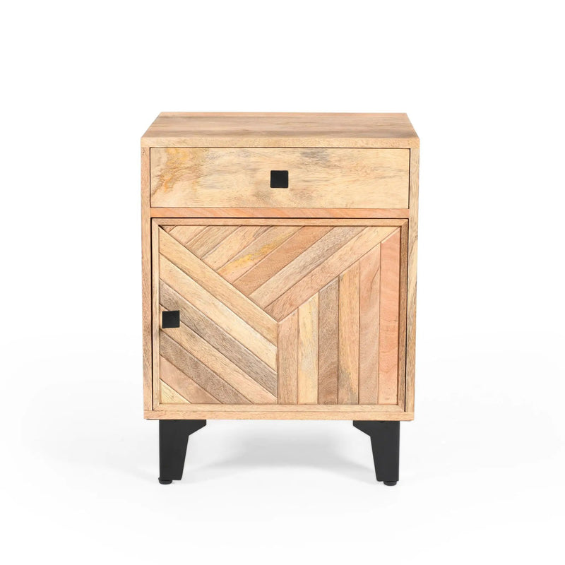 Solid Wood Vintage Nightstand With Handcrafted Detailing by HouseOfZazla
