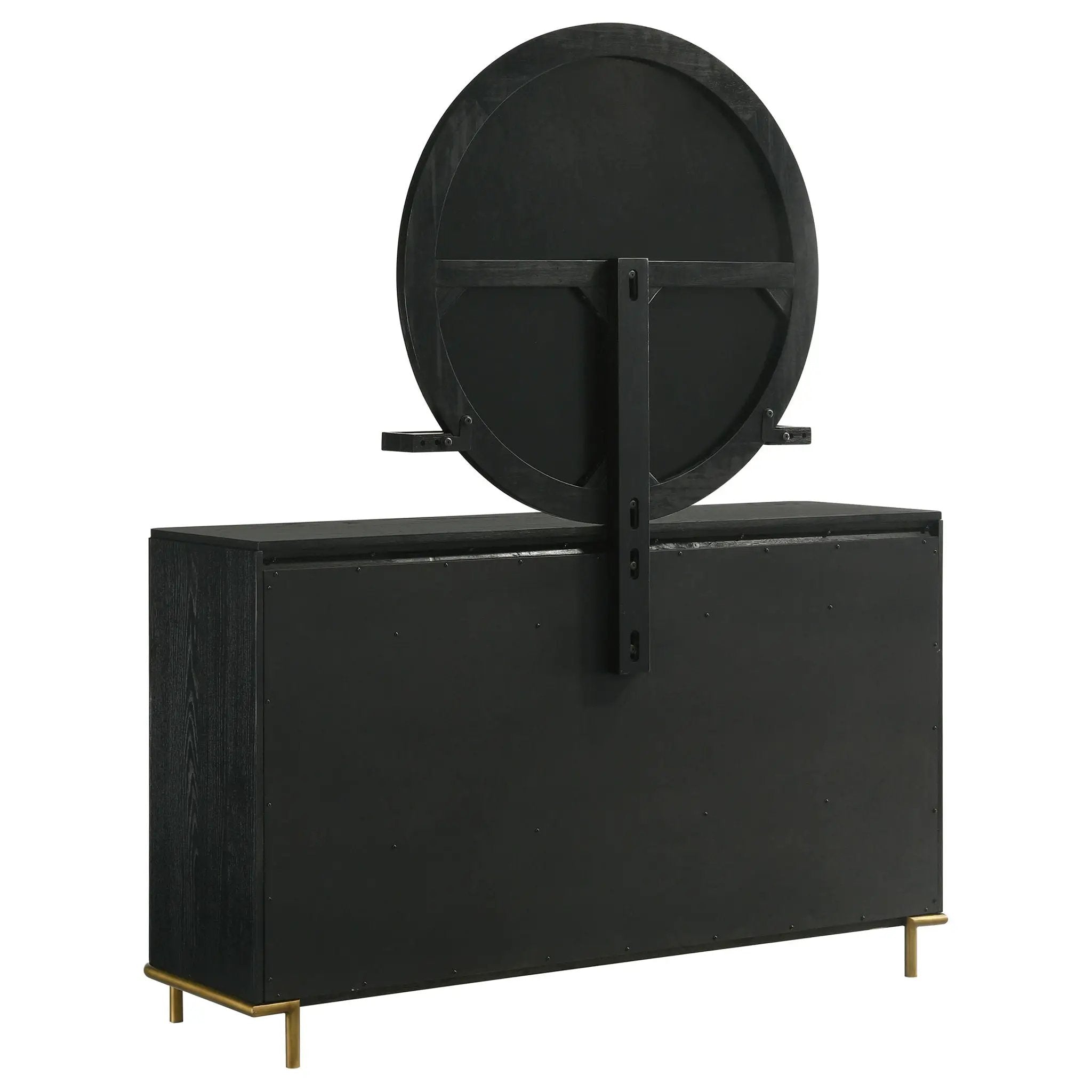 Arini 8-drawer Dresser with Mirror Black by Unique Piece Furniture