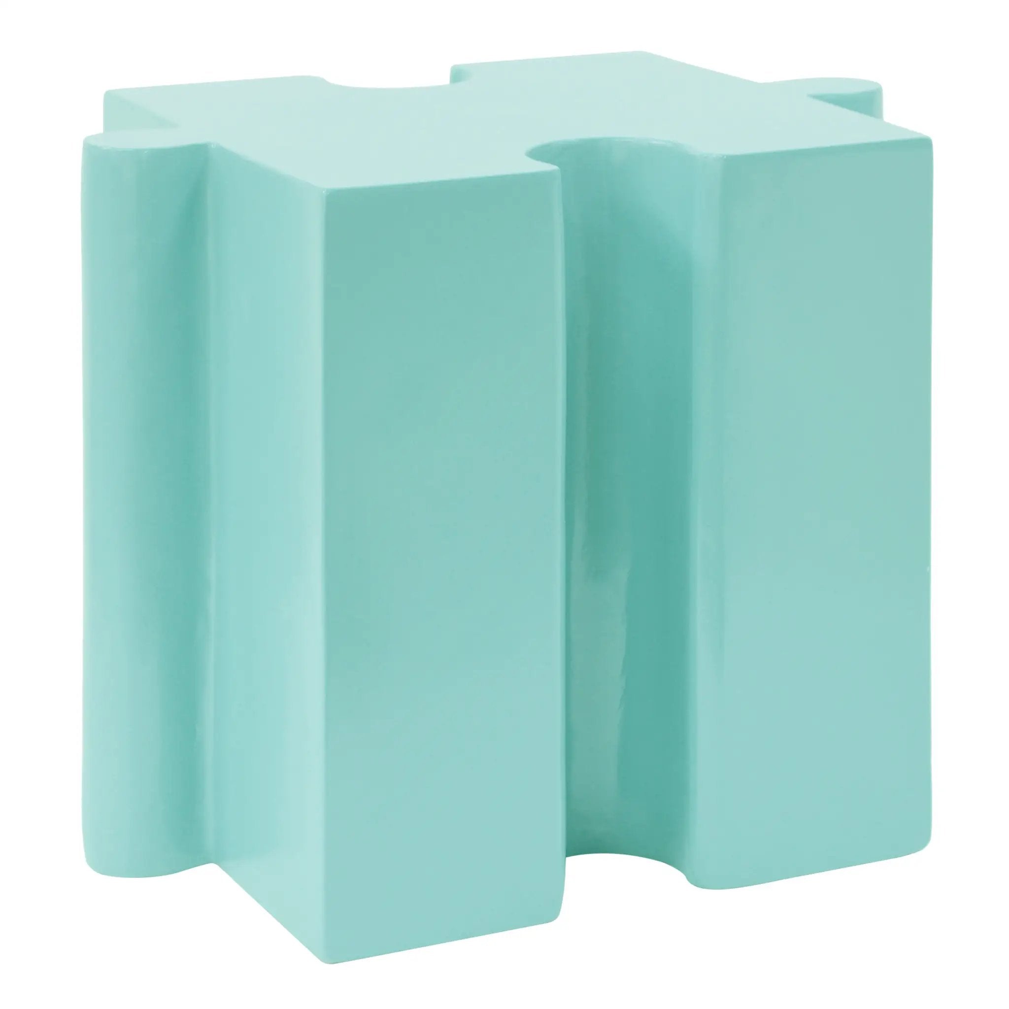 3-Piece Artistic Puzzle Table Set, Modular MGO Side Tables with Interlocking Design by HouseOfZazla