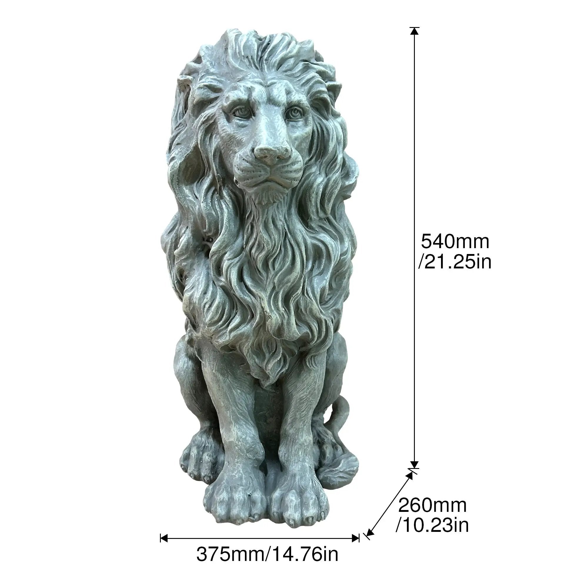 Magnesium Oxide Sitting Lion Statue by HouseOfZazla