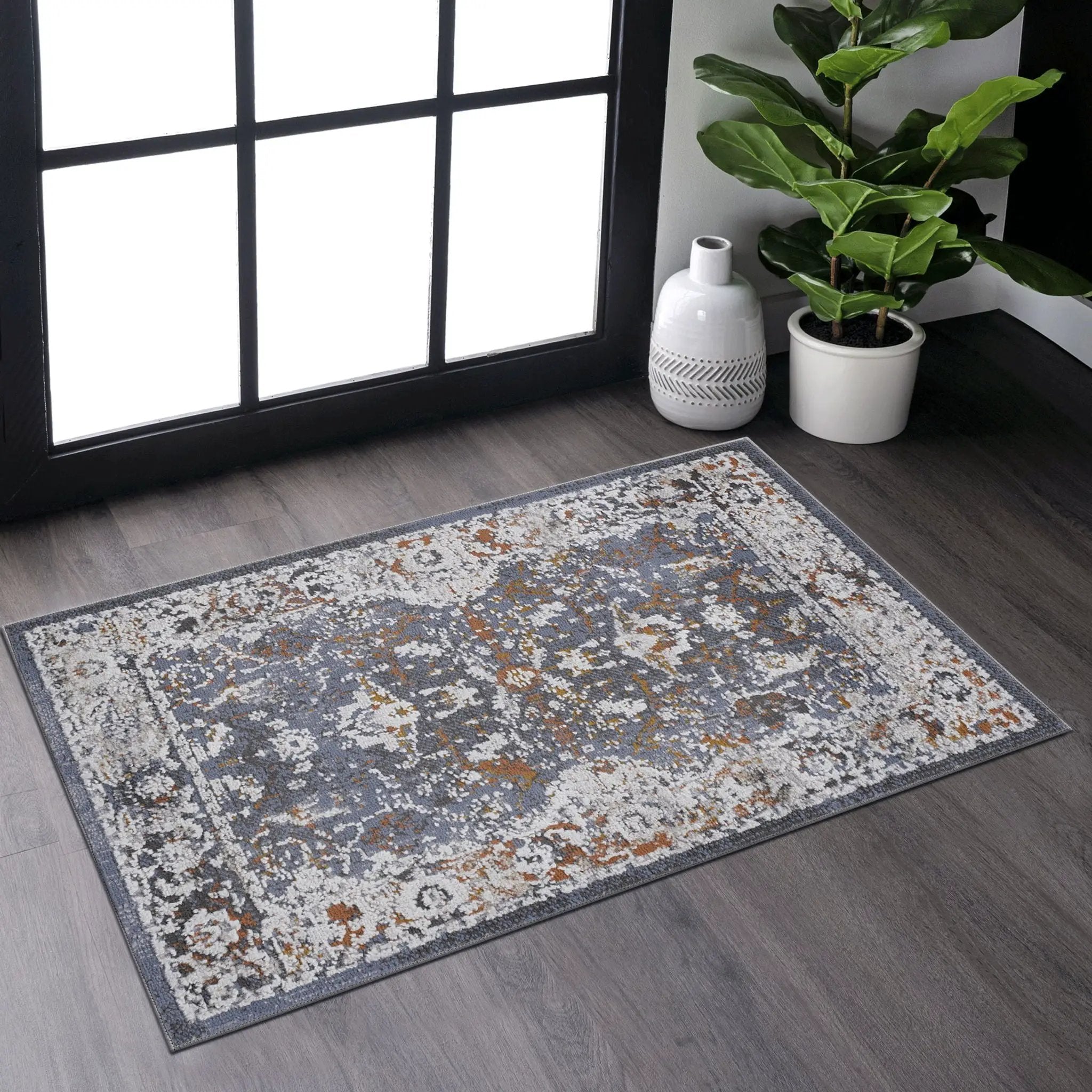 Payas - 2' X 3' Traditional Area Rug - Blue by HouseOfZazla