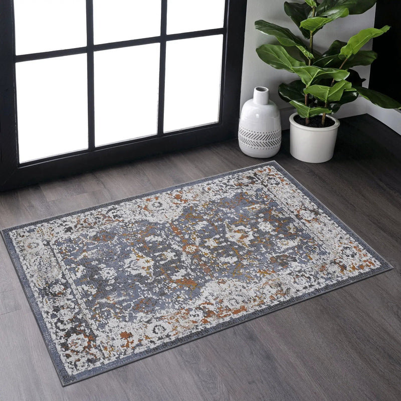 Payas - 2' X 3' Traditional Area Rug - Blue by HouseOfZazla