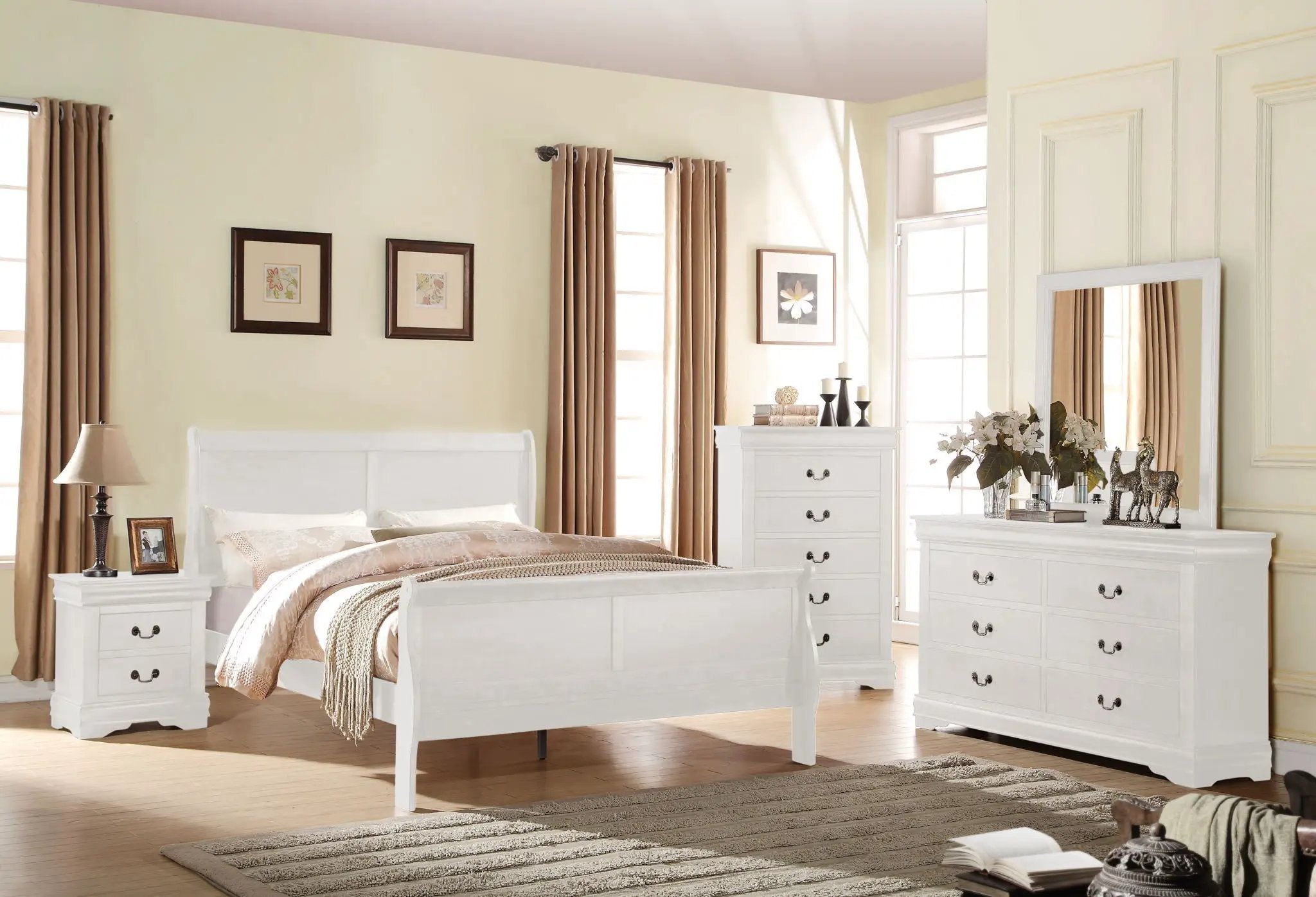 Louis Philippe Sleigh Style Bed by HouseOfZazla