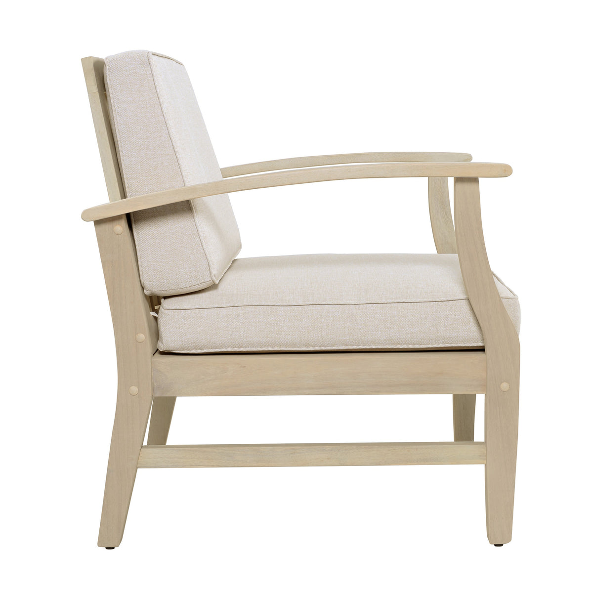 Perla Club Chair Light Patio Seating with Water-Resistant Cushions - Light, photo 4 of 10