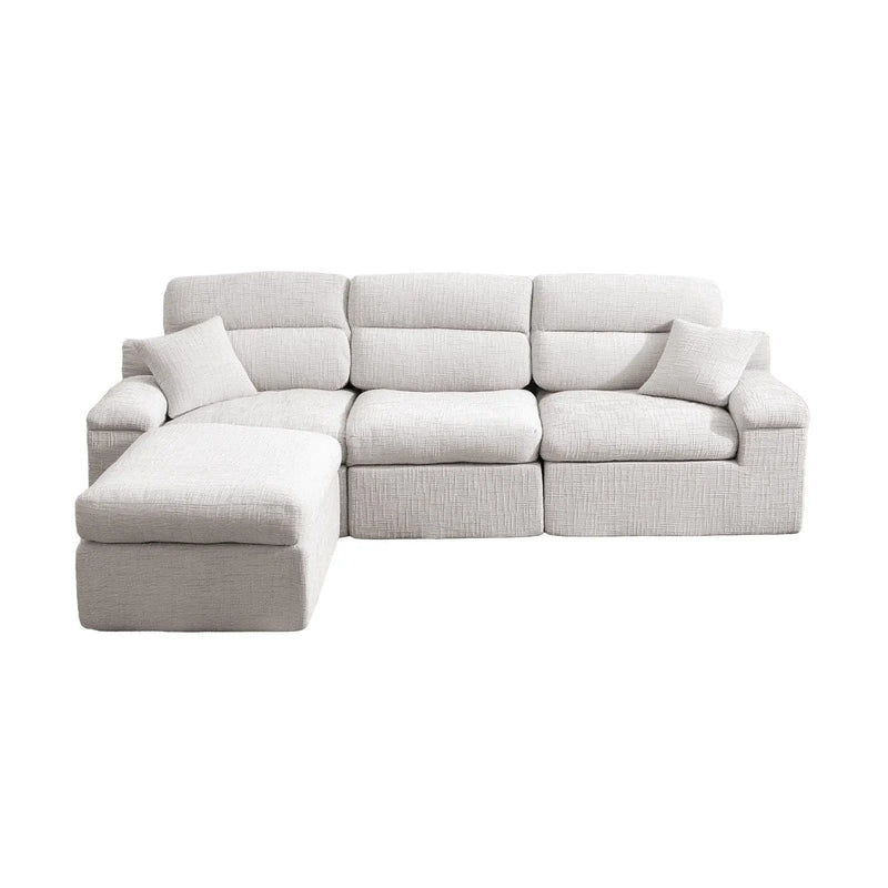 Corner Chaise Sofa With High Backrest by Unique Piece Furniture