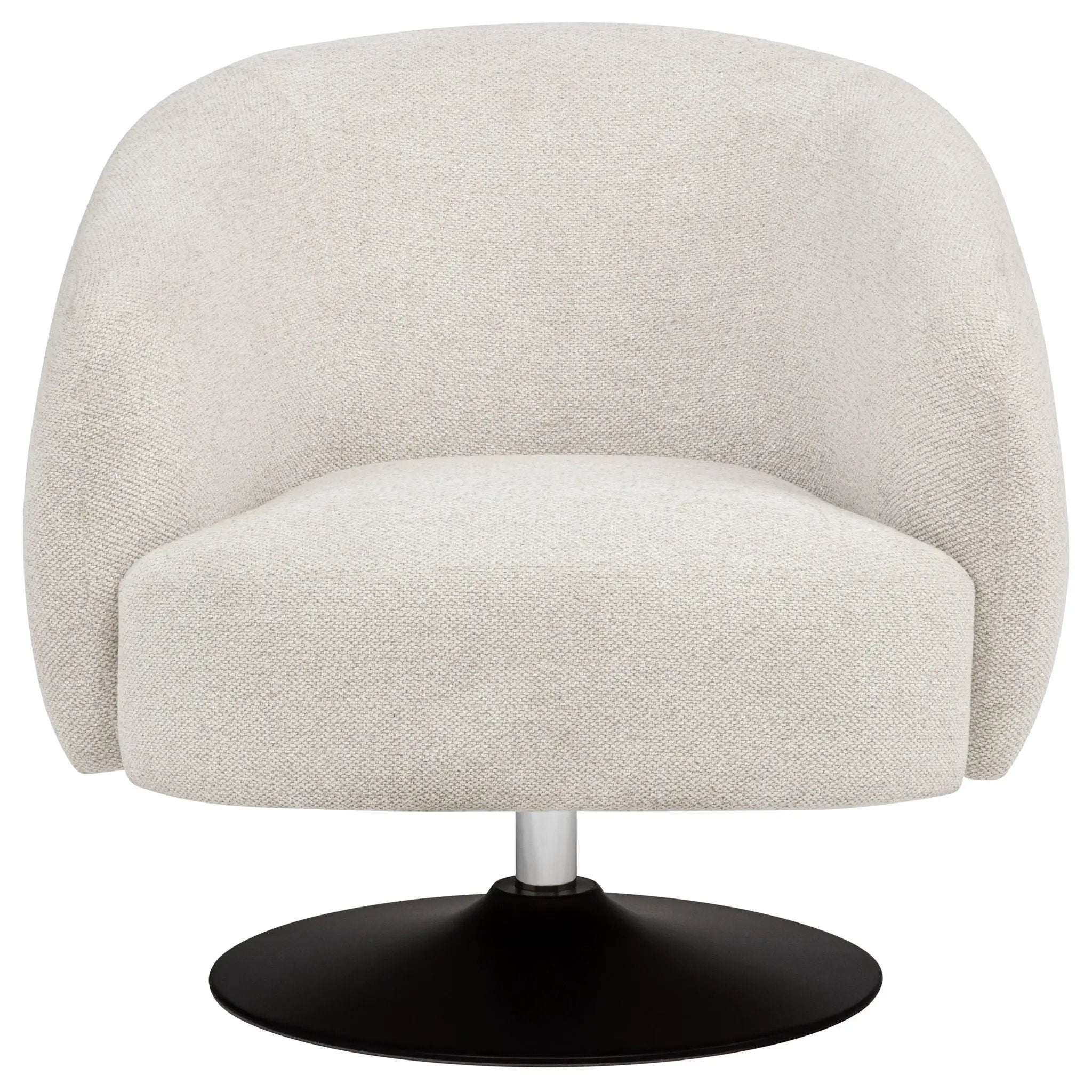 Dave Upholstered Barrel Back Swivel Club Chair Beige by Unique Piece Furniture