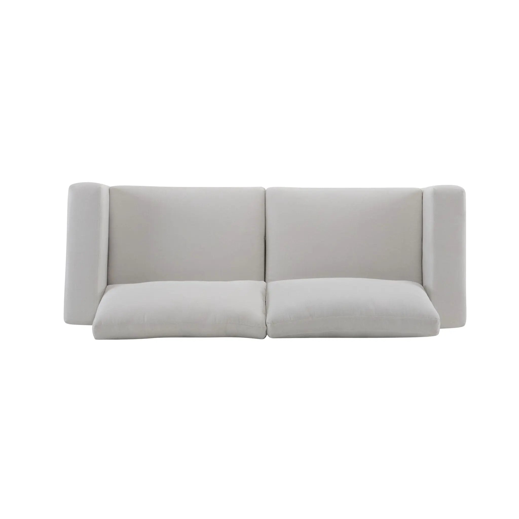 Modern Square Arm Sofa With Soft Fabric Upholstery, Deep Cushions by HouseOfZazla
