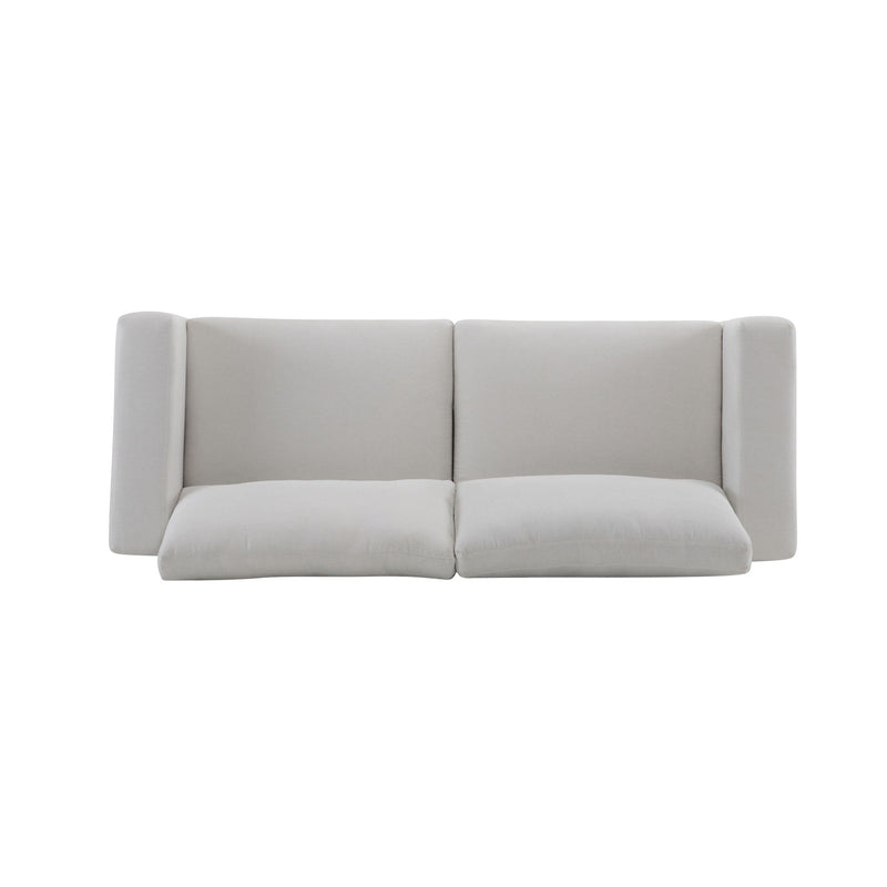 Modern Square Arm Sofa With Soft Fabric Upholstery, Deep Cushions by HouseOfZazla