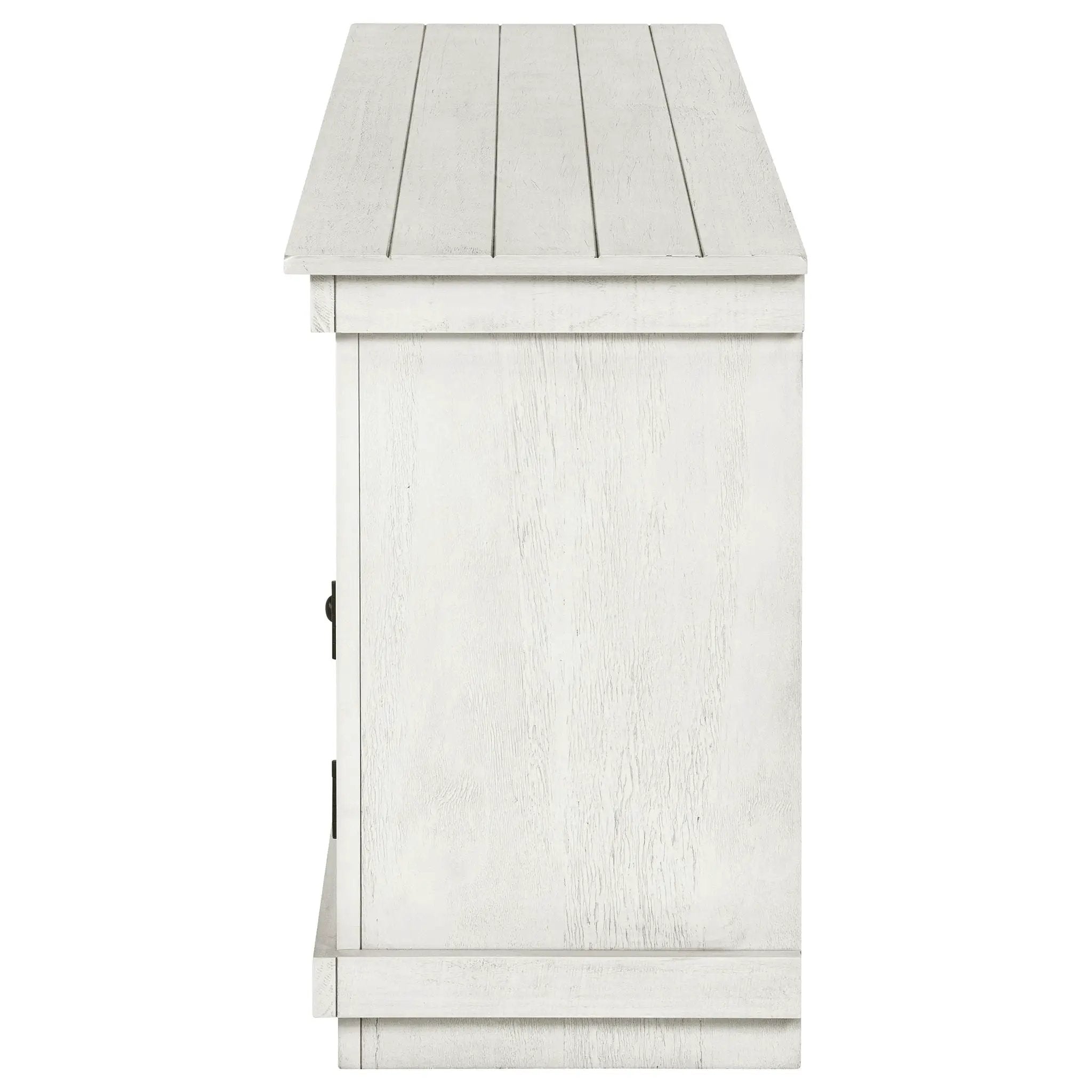 Payne 60-inch TV Stand Media Console Distressed White by Unique Piece Furniture