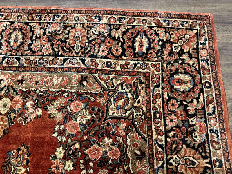 Antique Persian Sarouk Rug 9x12 by Jewel Rugs