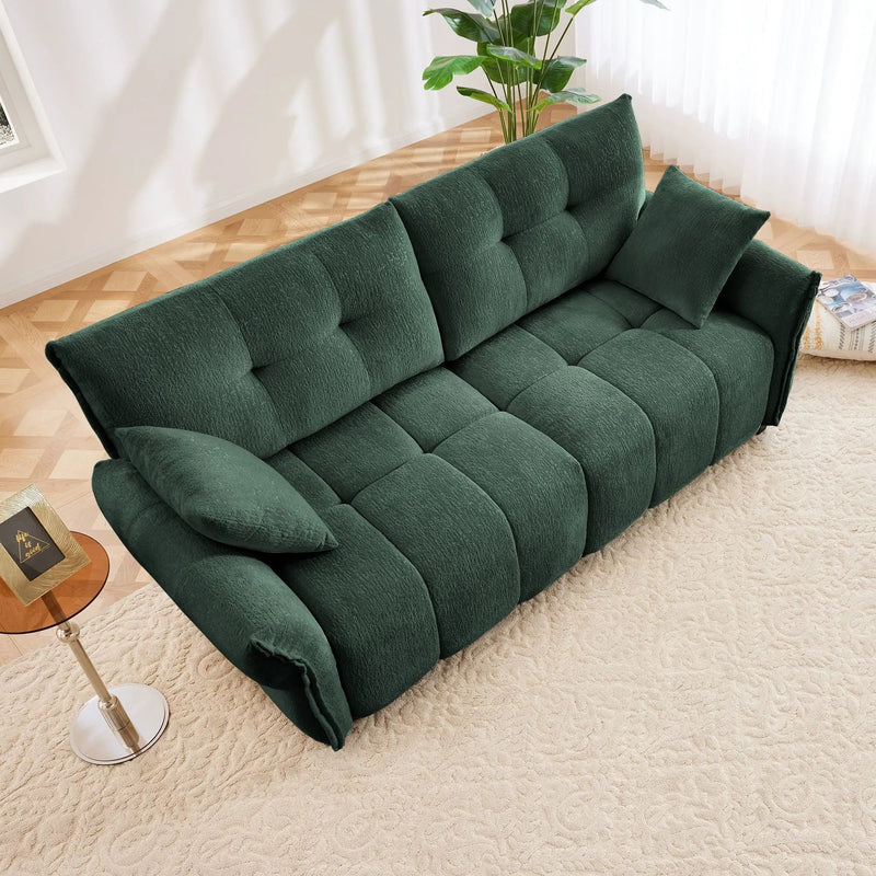Modern Sofa & Pillows, Textured Cover, High Rebound Cushions by Unique Piece Furniture