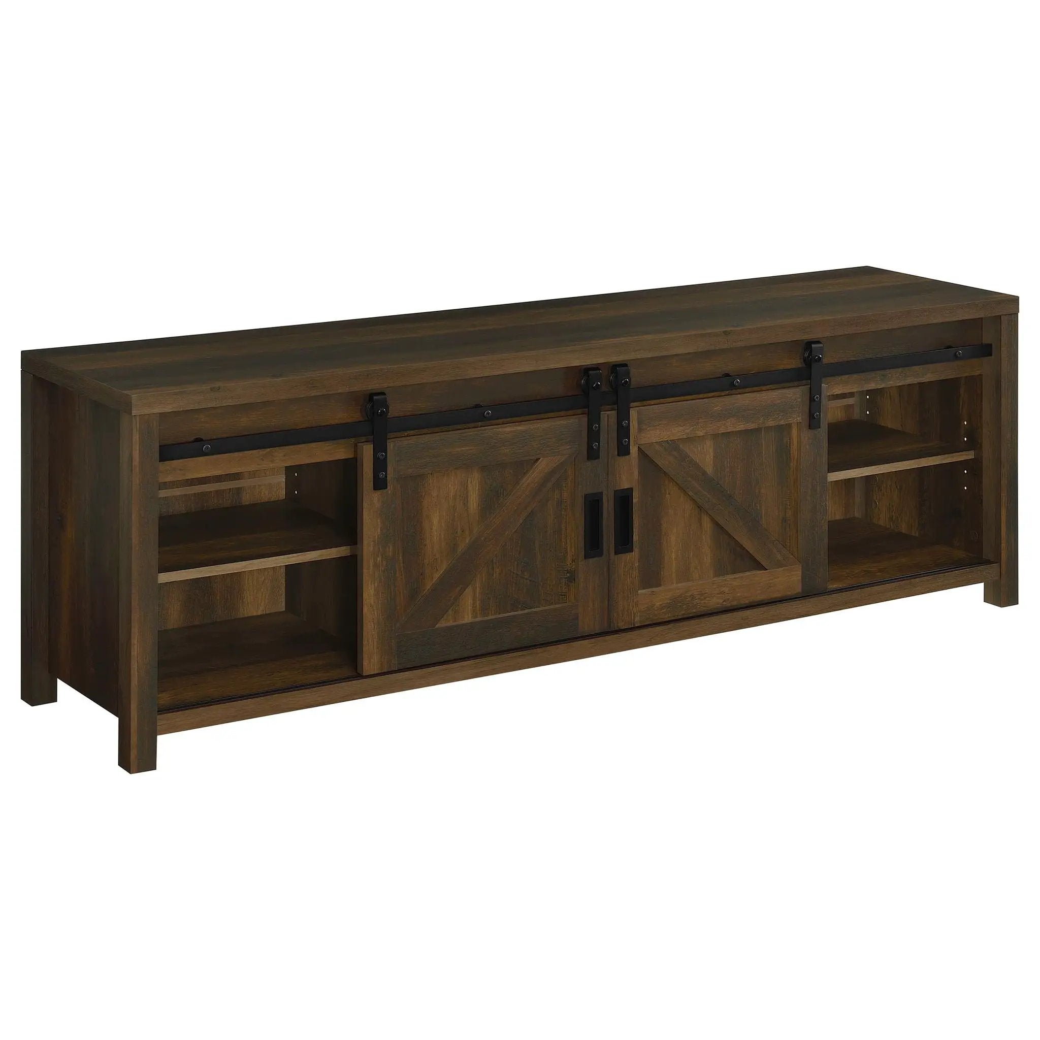 Enfield 71-inch TV Stand Fireplace Media Console Dark Pine by Unique Piece Furniture