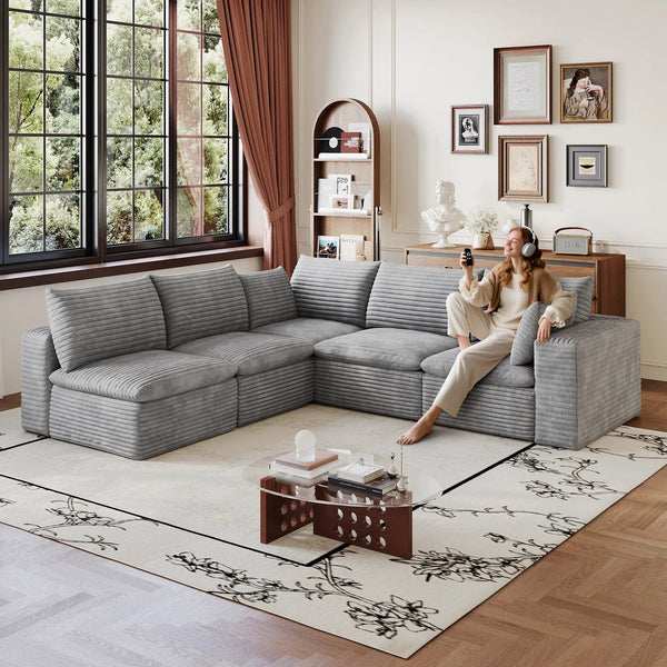 Cloud Sofa - 99*103" Corduroy Fabric