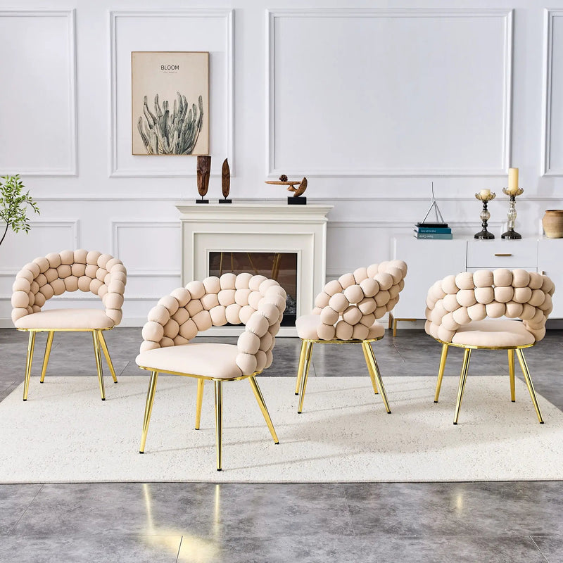 Puffy Bubble, Ball Chain Chairs For Dining Room (Set of 2)