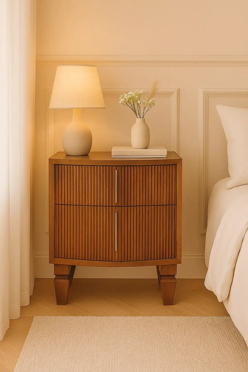 Solid Wood Louvre Bedside Unit by HouseOfZazla