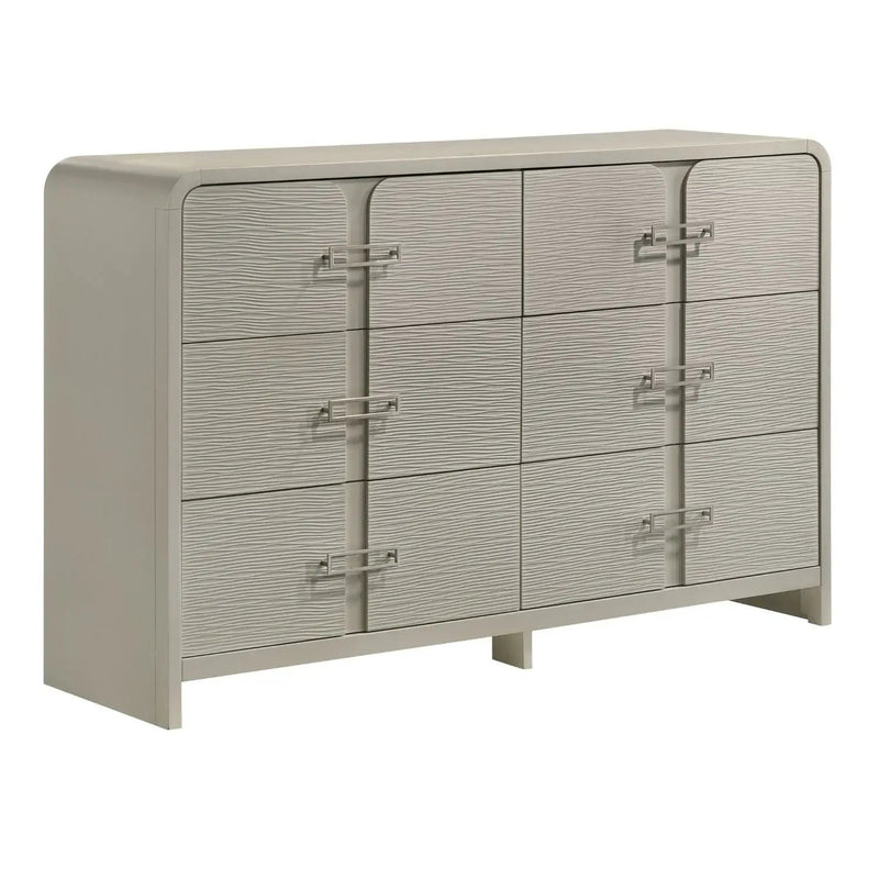 Aria - 6 Drawer Dresser - Beige by HouseOfZazla