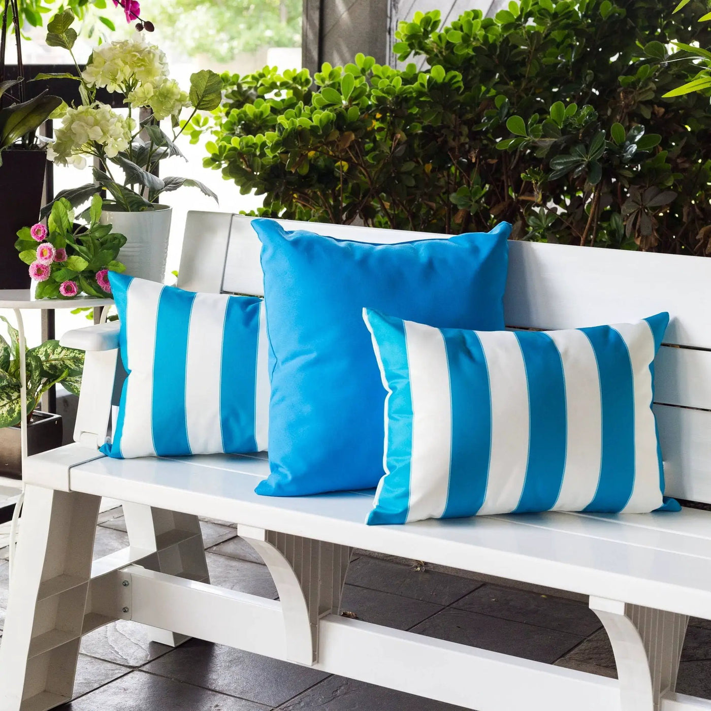 Horizon Stripe Pillow Outdoor & Indoor by HouseOfZazla