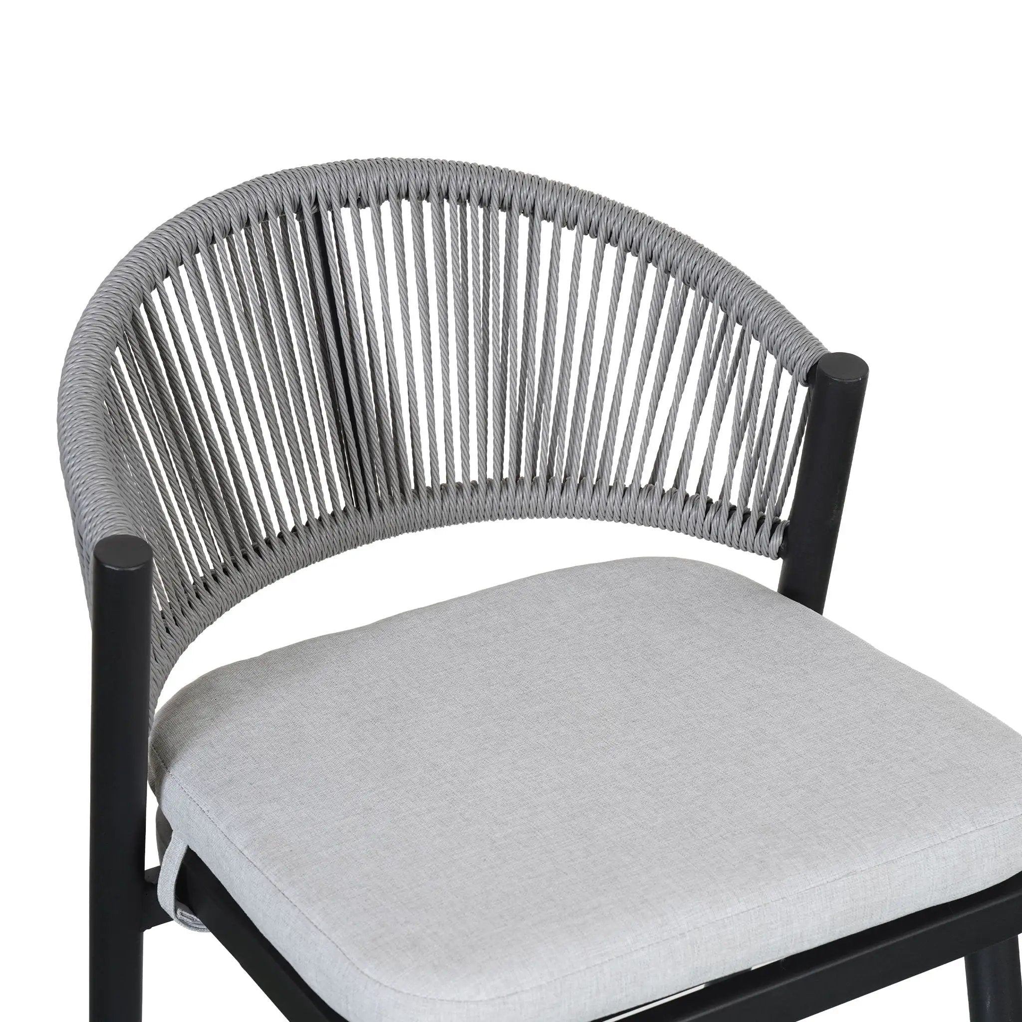 Outdoor 26" Counter Height Metal Frame Counter Stools With Scallop Shaped Backrest & Water Resistant Cushions by HouseOfZazla