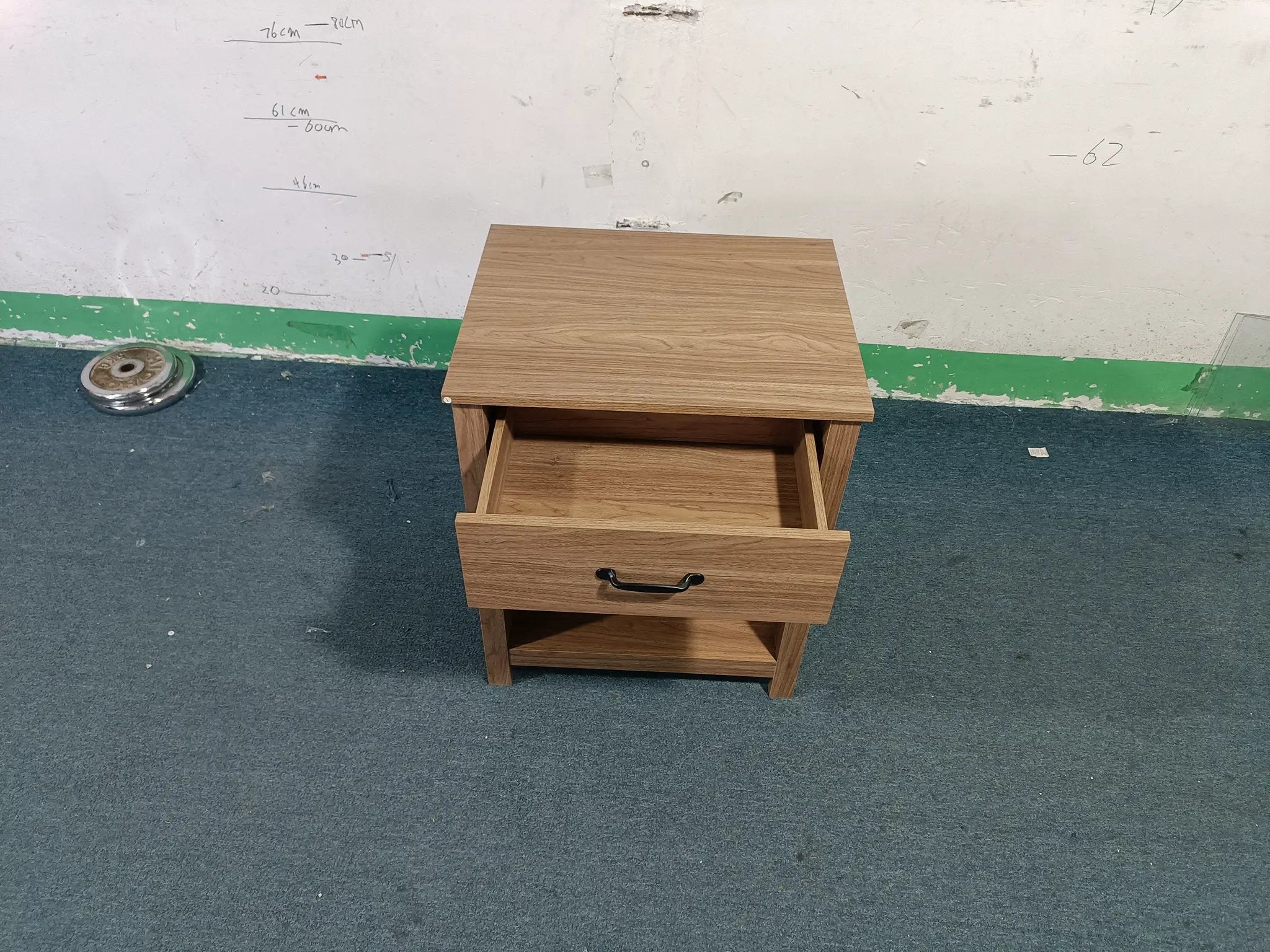 Wood Nightstand with Drawer and Open Shelf by HouseOfZazla