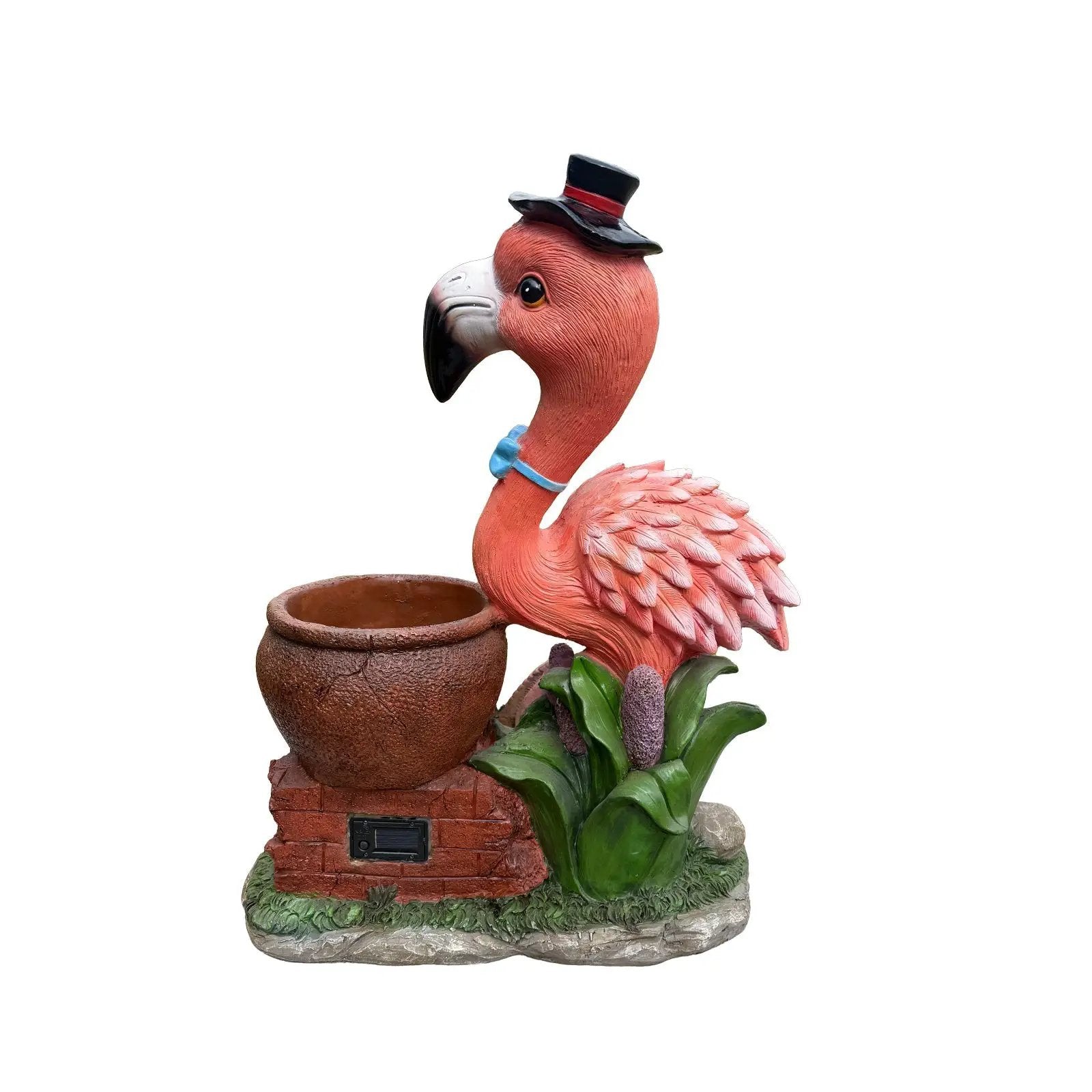 Outdoor Garden Sculpture Flamingo Flower Pot Planter by HouseOfZazla