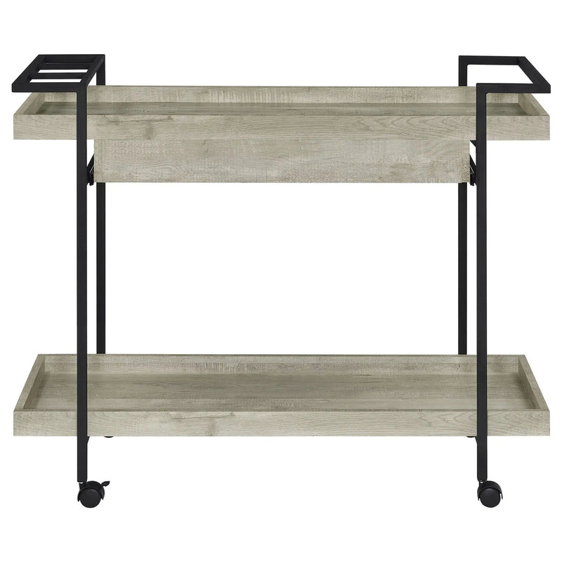 Ventura 1-drawer Engineered Wood Bar Cart Grey Driftwood by Unique Piece Furniture