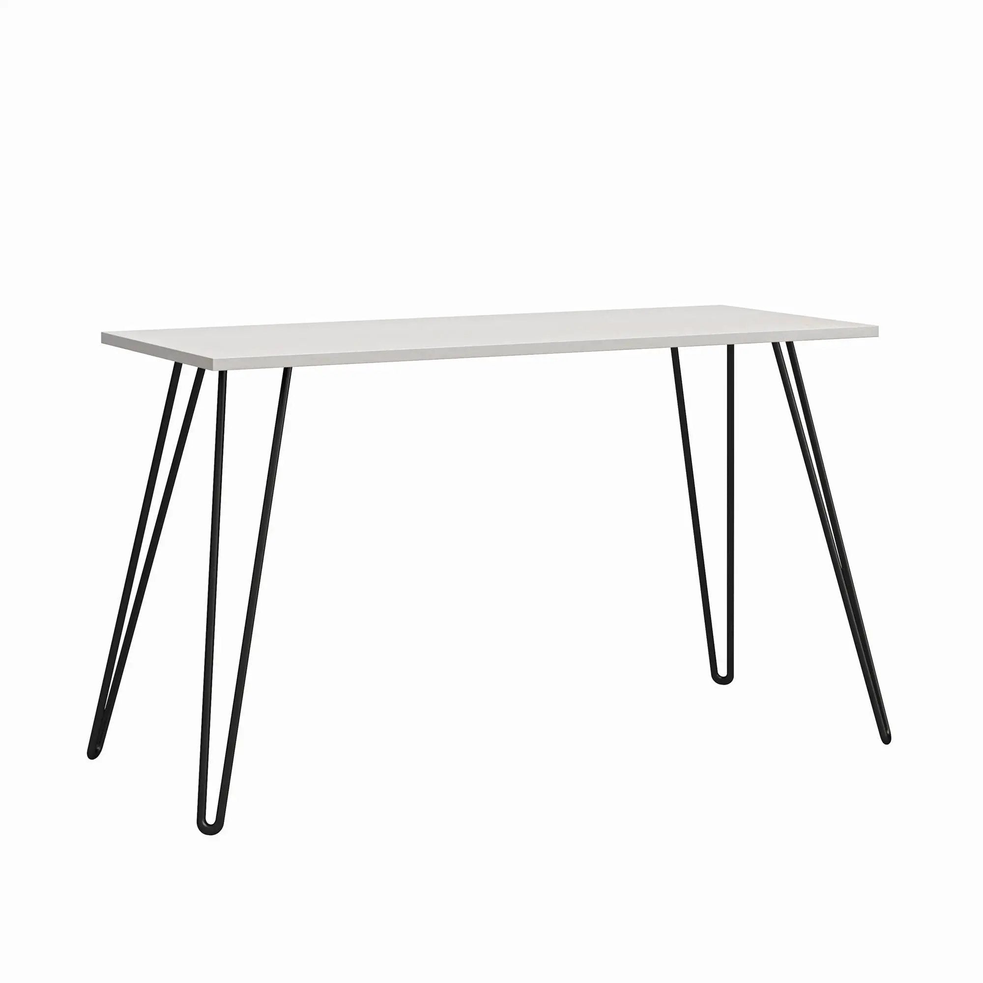 Writing Desk With Hairpin Legs For Study Or Work - White Oak by Unique Piece Furniture