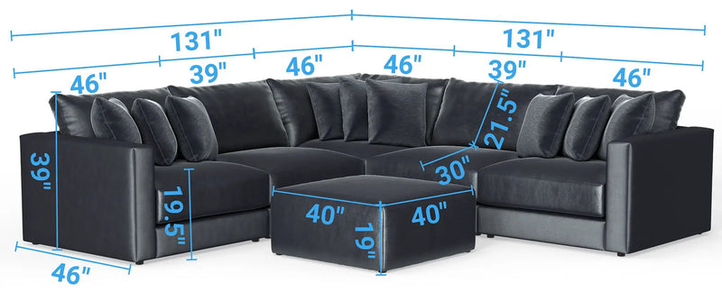 Remington - Modular Sofa And Cocktail Ottoman by Unique Piece Furniture