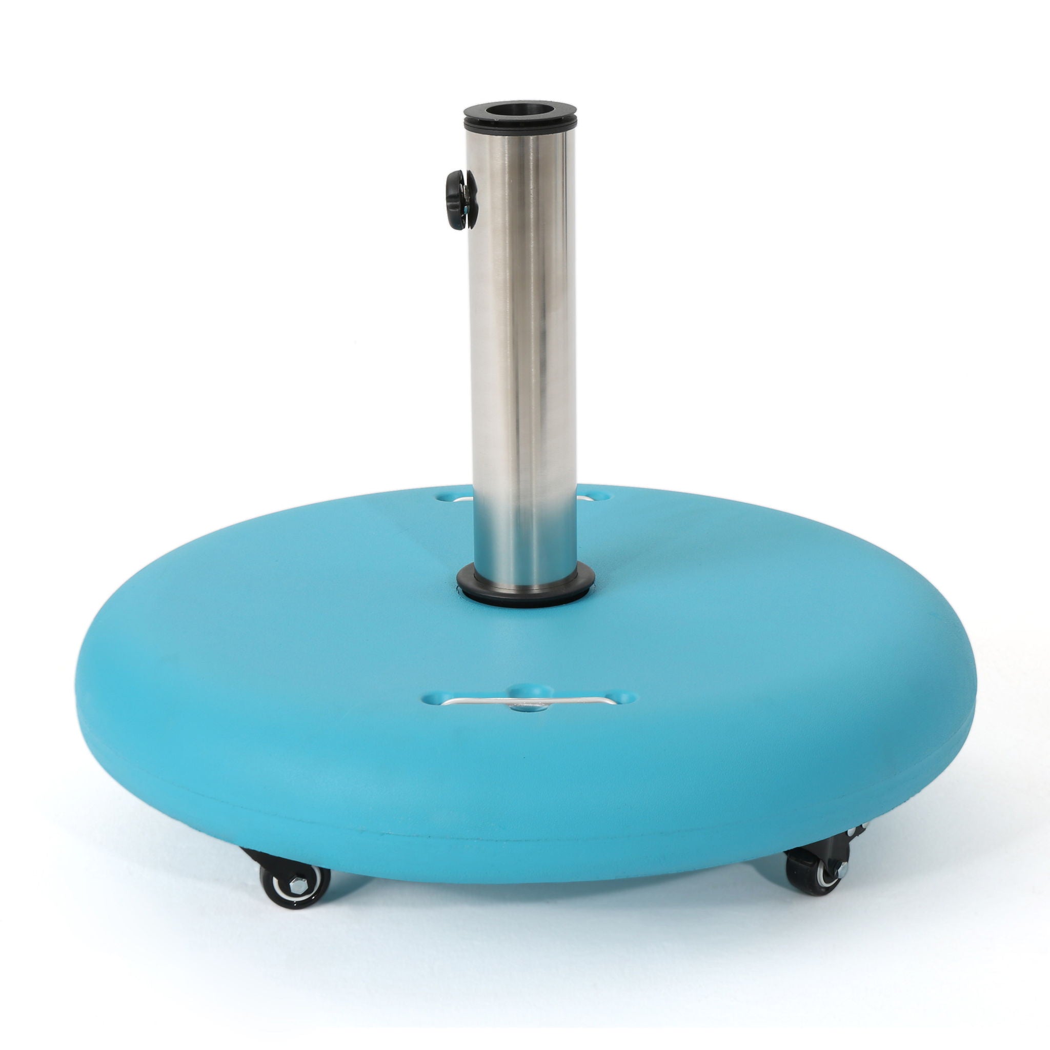 Wheelie Round Umbrella Base with Stainless Steel Holder by HouseOfZazla