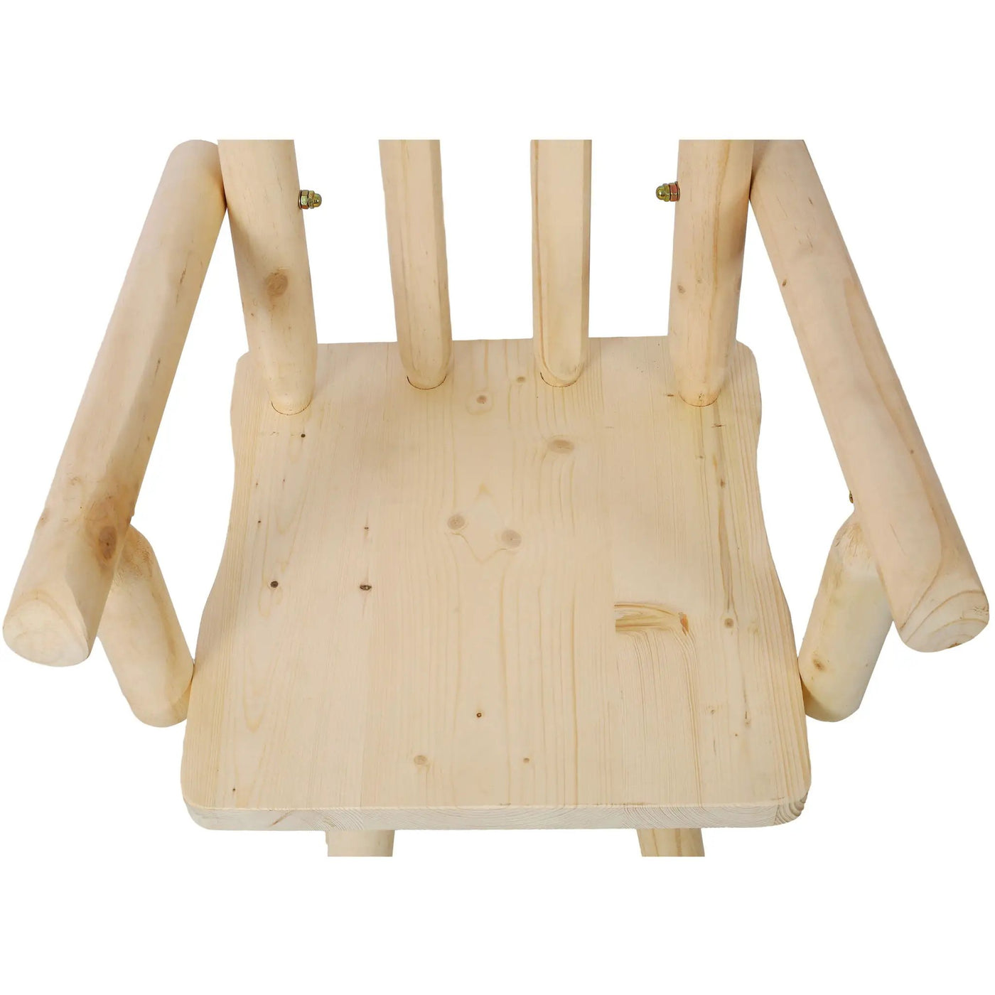 Rustic Bar Stool, Fir Wood Construction, Wide Armrest by HouseOfZazla