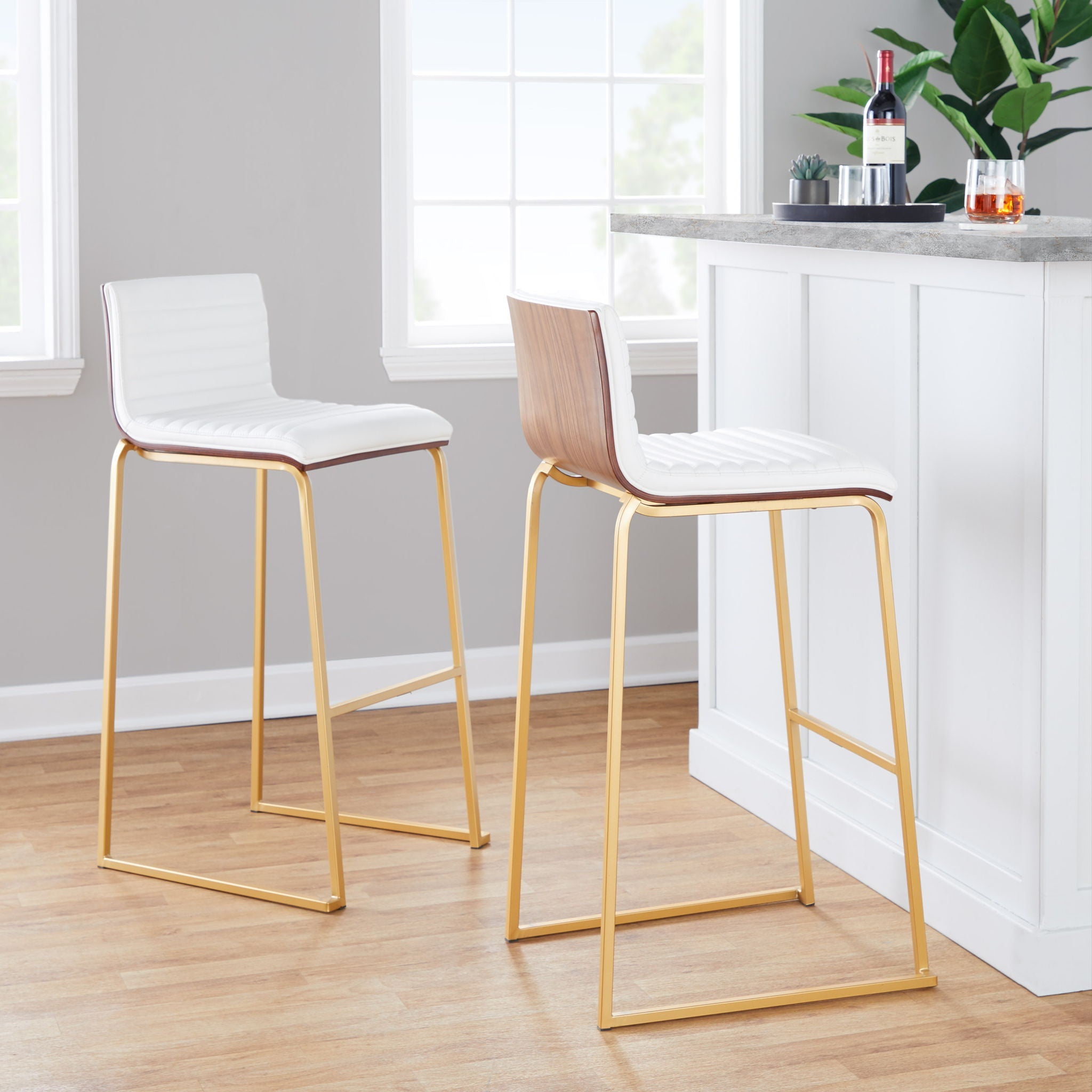 Mason Mara - Contemporary Versatile Desig Fixed Height Barstool (Set of 2) by Unique Piece Furniture