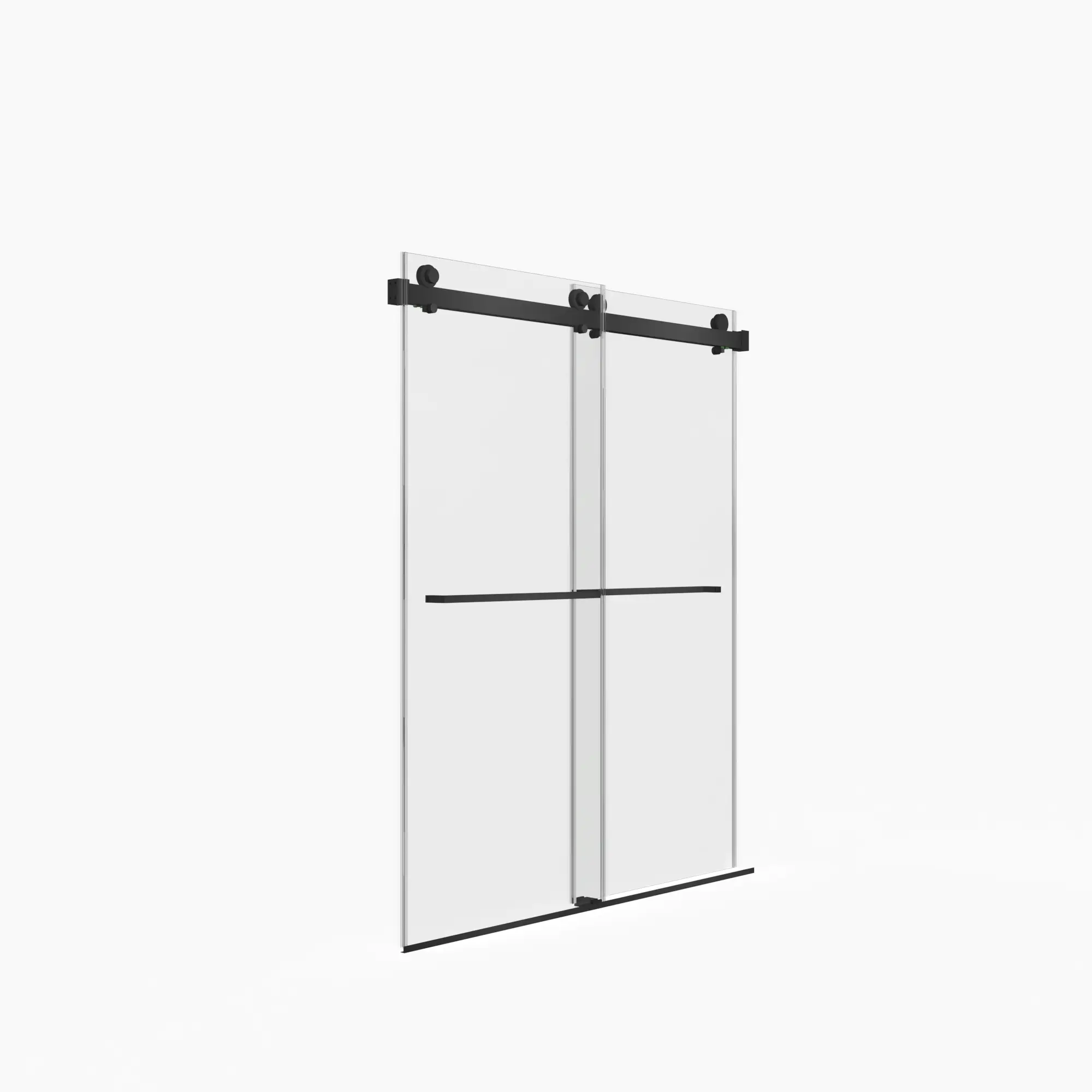 Frameless Double Sliding Shower Door by HouseOfZazla
