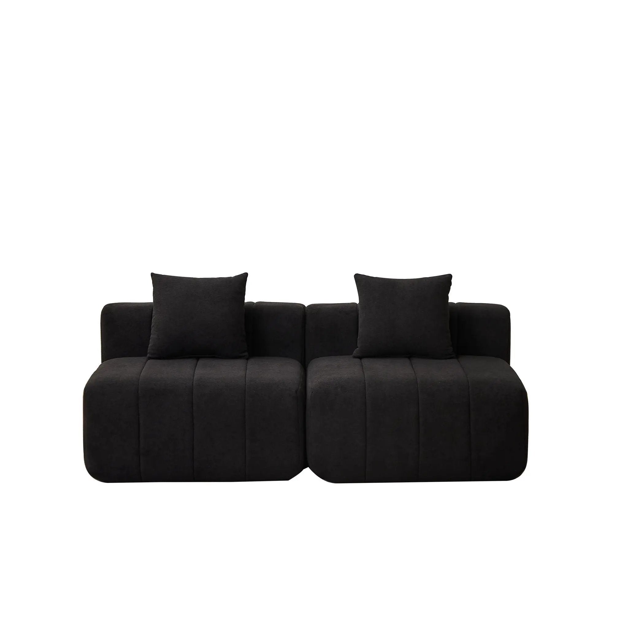 Modular Sectional Sofa With 2 Pillows, Symmetrical Design by HouseOfZazla