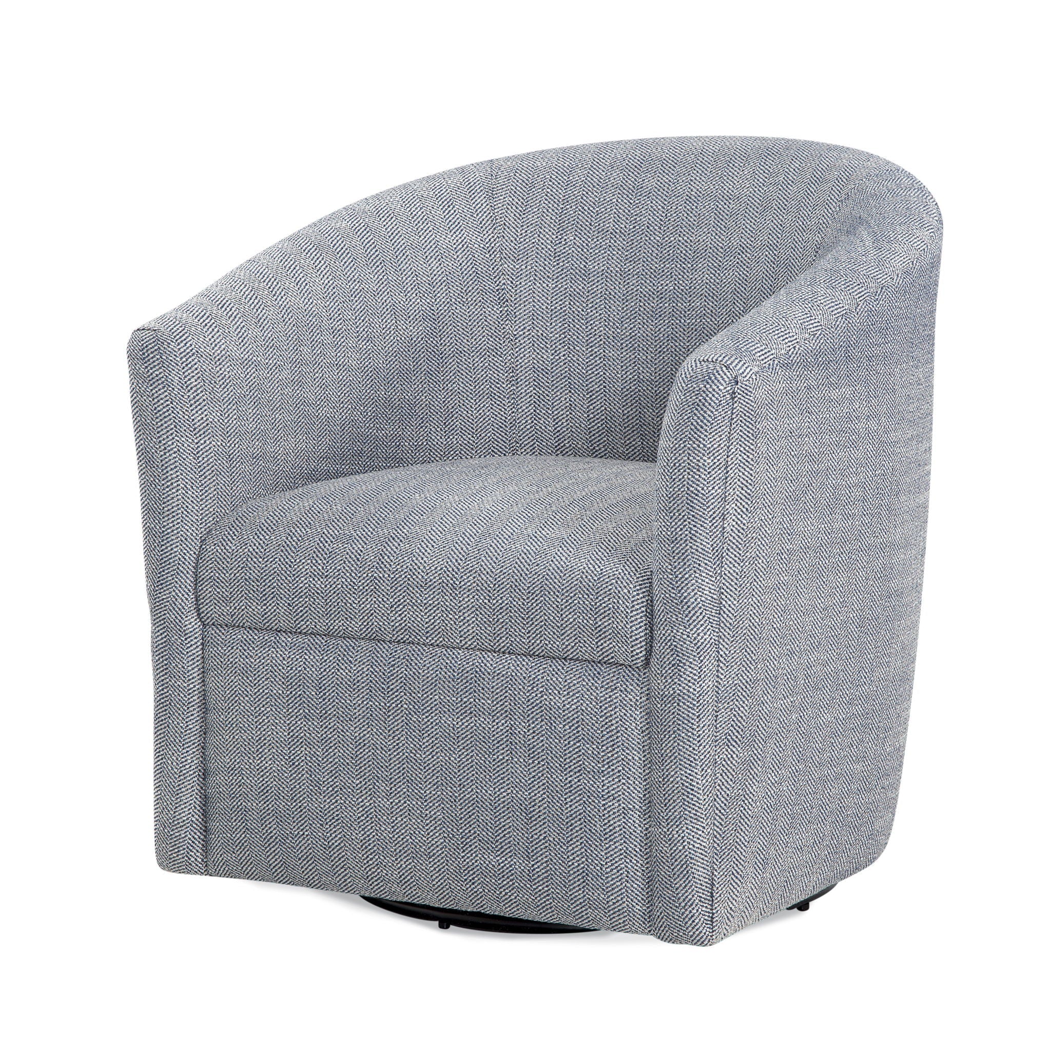 Lainey - Swivel Barrel Chair With 360 Degree Rotation by HouseOfZazla