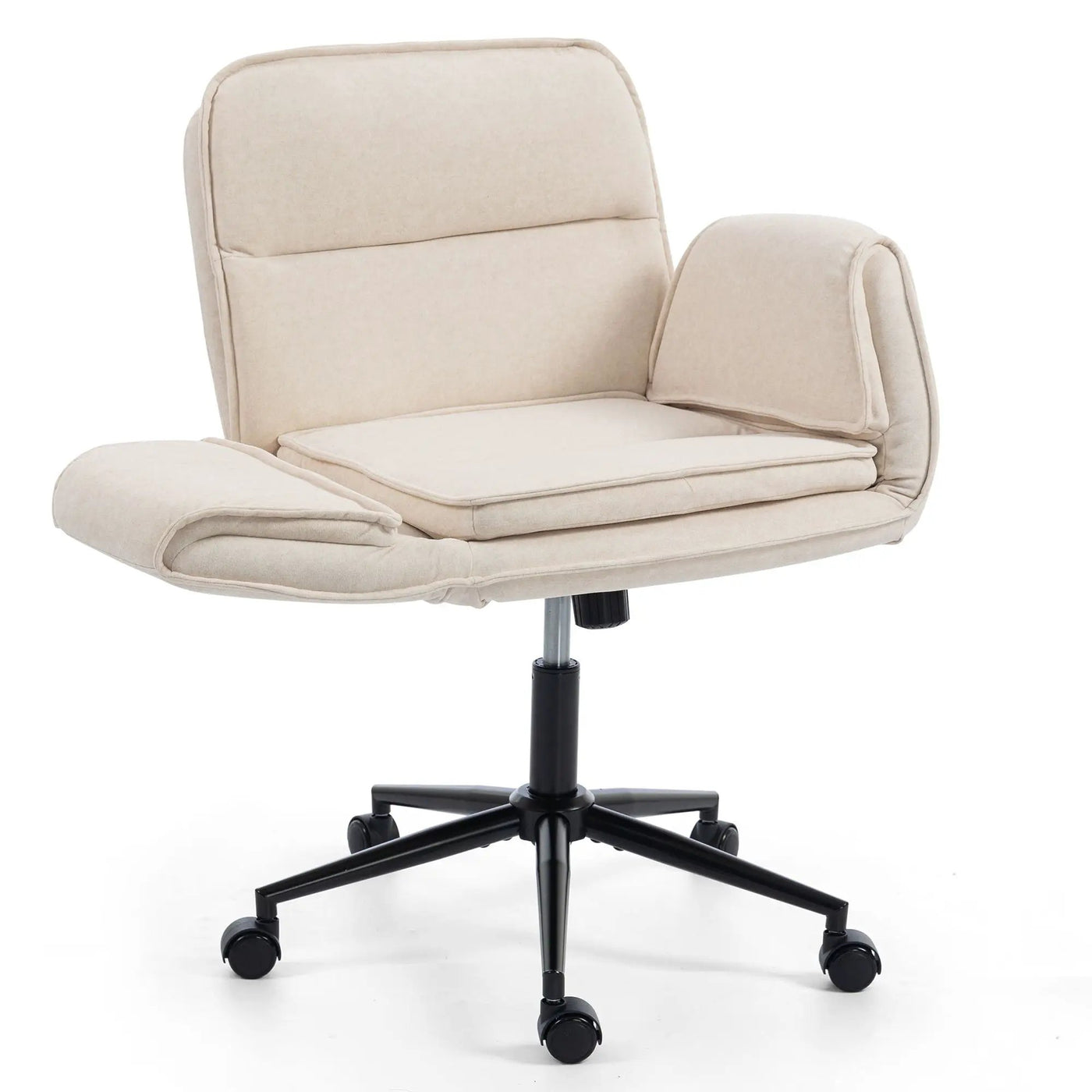 Criss Cross Swivel Desk Chair With Adjustable Armrests & Wheels For Home Office by HouseOfZazla