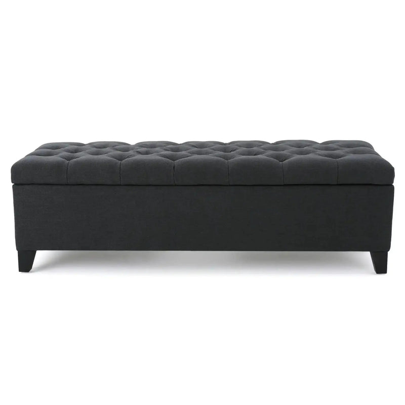 Glouster Contemporary Storage Ottoman with Button Tufted Design by HouseOfZazla