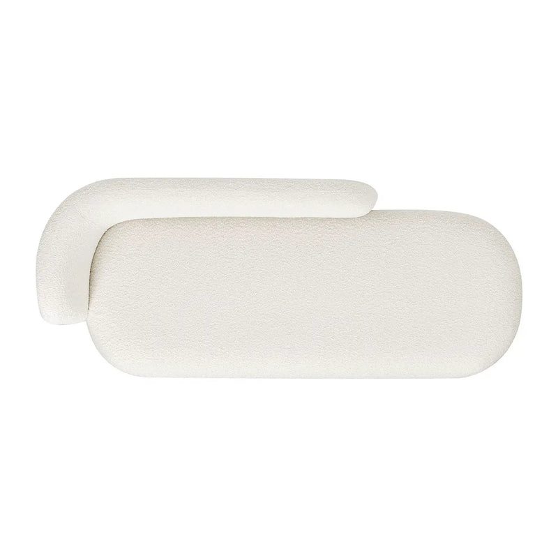Aire - RAF Modern Rounded Chaise Lounge - Ivory White by Unique Piece Furniture