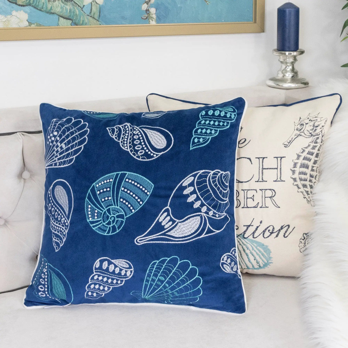 Seashells Pillow Cover by HouseOfZazla