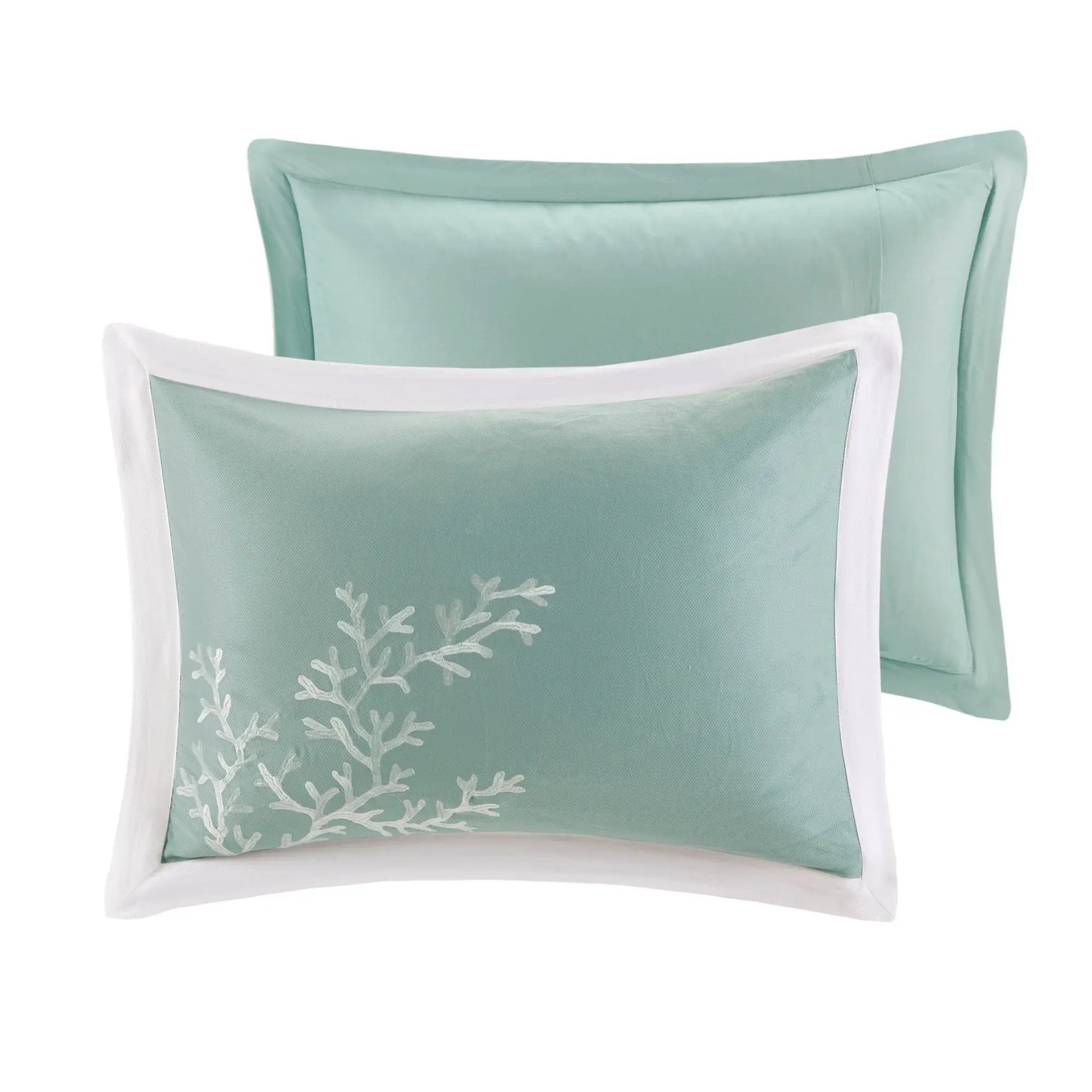 Oversized Cotton Jacquard Comforter Set Aqua Queen by HouseOfZazla