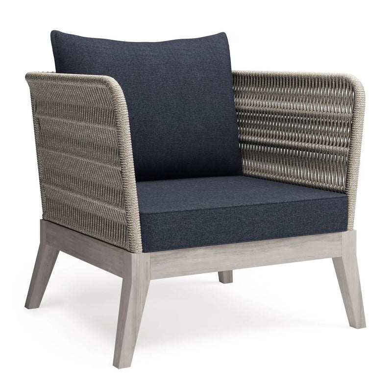 Santiago - Outdoor Conversation Chair - Slate Gray by Unique Piece Furniture