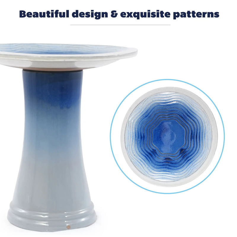 Handmade Glazed Ceramic Bird Bath by HouseOfZazla