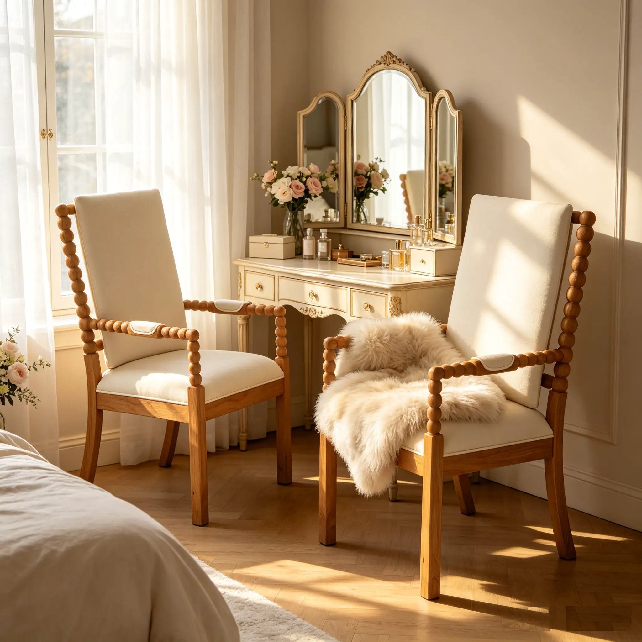 Set of 2 Rubber Wood Dining Chairs by HouseOfZazla