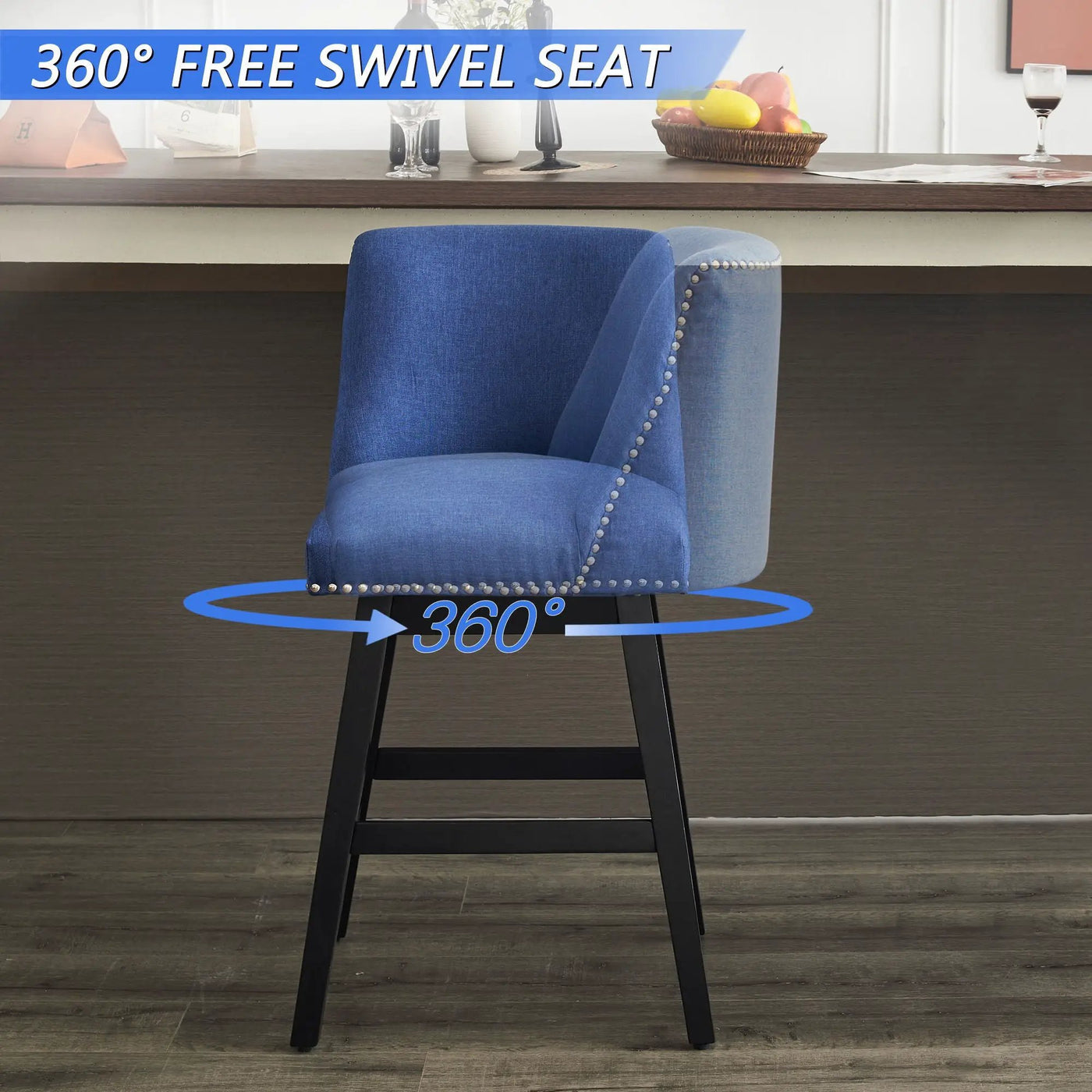 Upholstered Swivel Bar Stool by HouseOfZazla