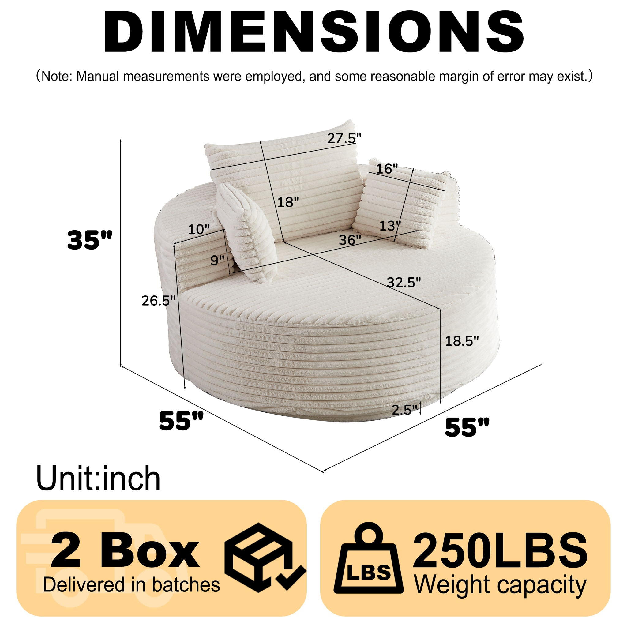 Swivel Chair With 360° Rotation For Living Room by HouseOfZazla